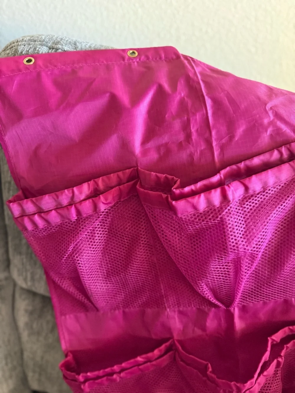 Hanging Pink Over-the-Door Organizer